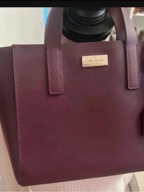 kate spade Handbags - kate spade Bordeaux Leather Satchel with gold hardware.